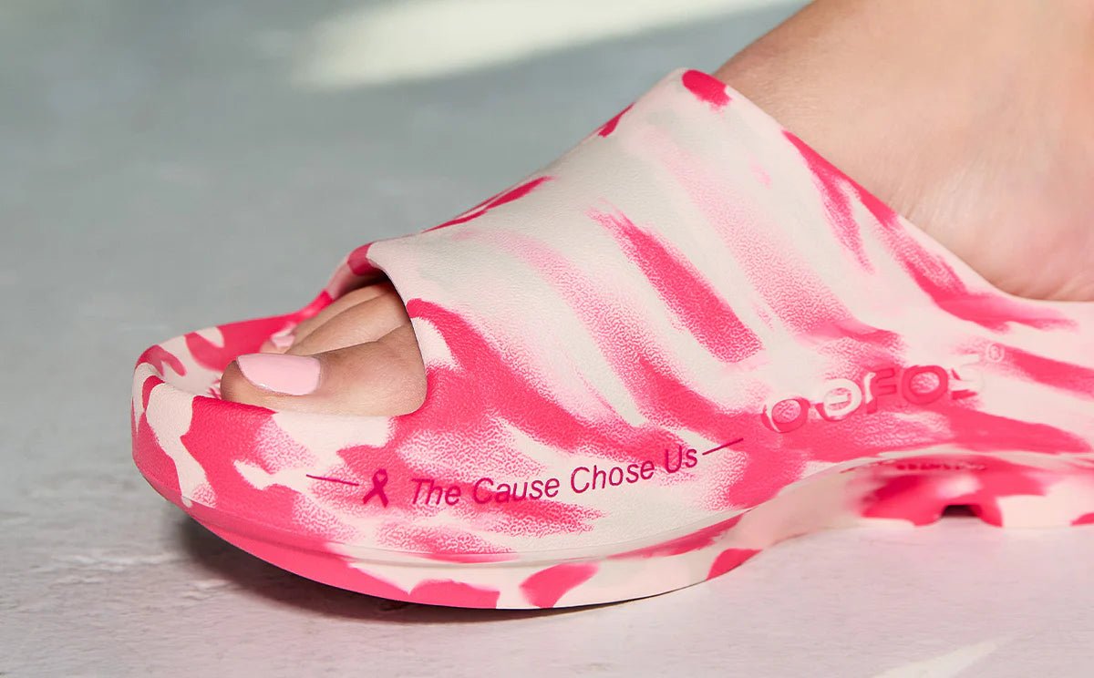 Oofos Sandals Women's Limited Edition OOahh PLUS Slide Sandal - Project Pink - Image 8
