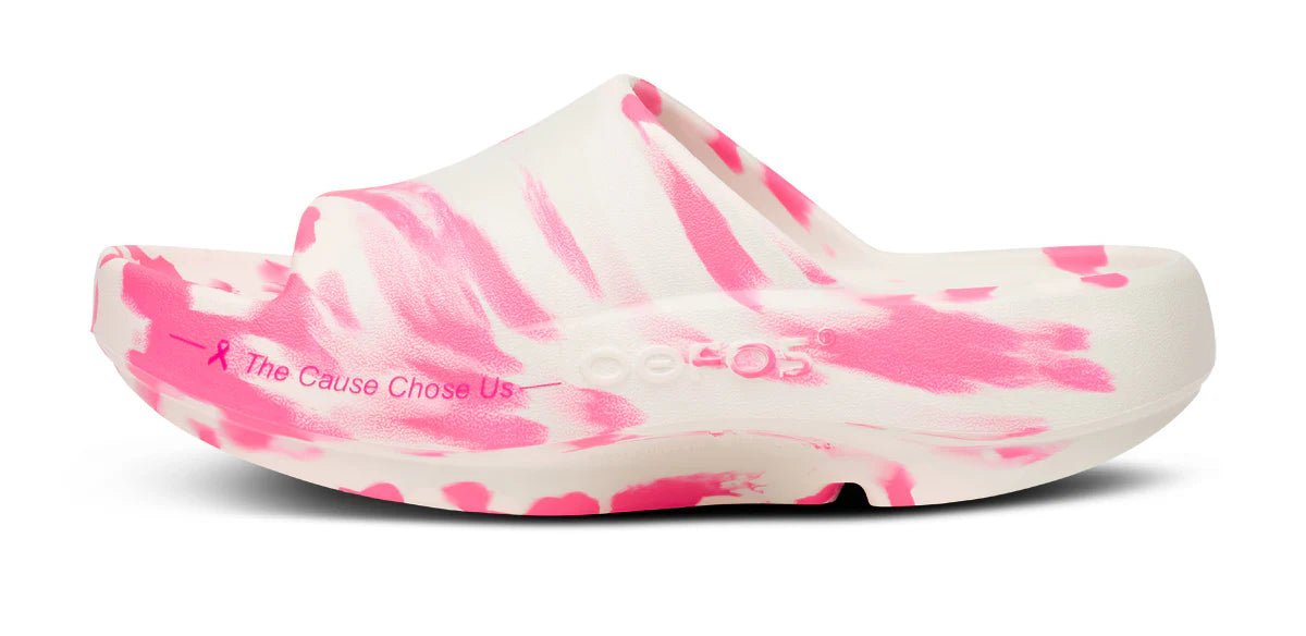Oofos Sandals Women's Limited Edition OOahh PLUS Slide Sandal - Project Pink - Image 4