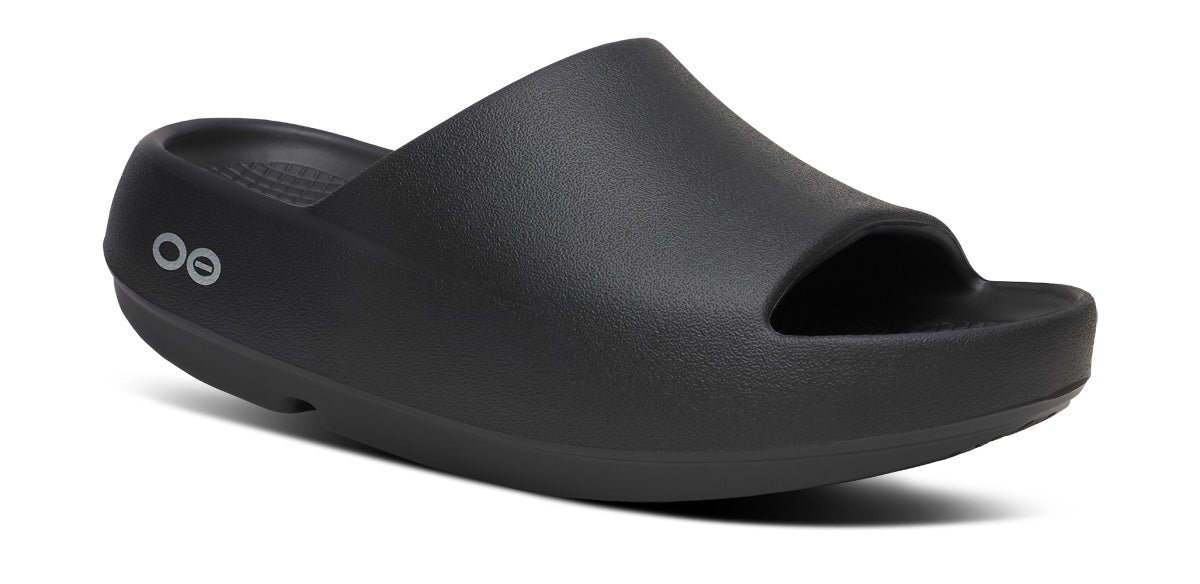 Oofos Sandals Men's OOahh PLUS Slide Sandal - Black