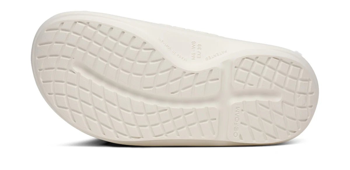 Oofos Sandals Men's OOahh PLUS Slide Sandal - Chalk - Image 8