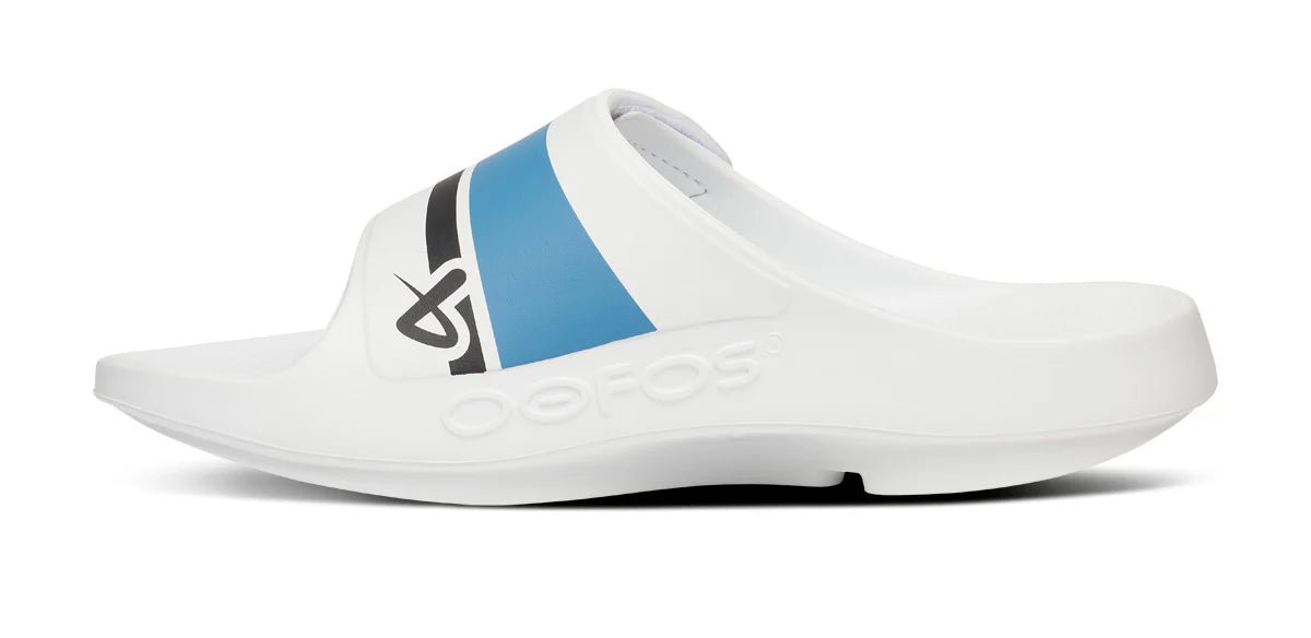 Oofos Sandals BAUER/OOFOS Men's OOahh Sport Flex Sandal – White - Image 7