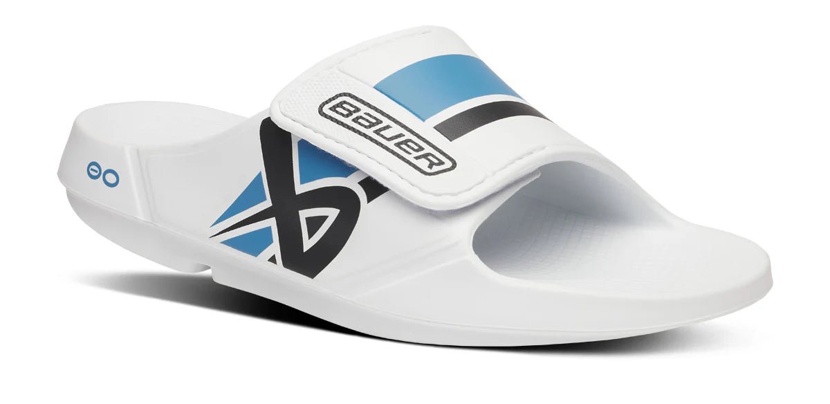 Oofos Sandals BAUER/OOFOS Men's OOahh Sport Flex Sandal – White