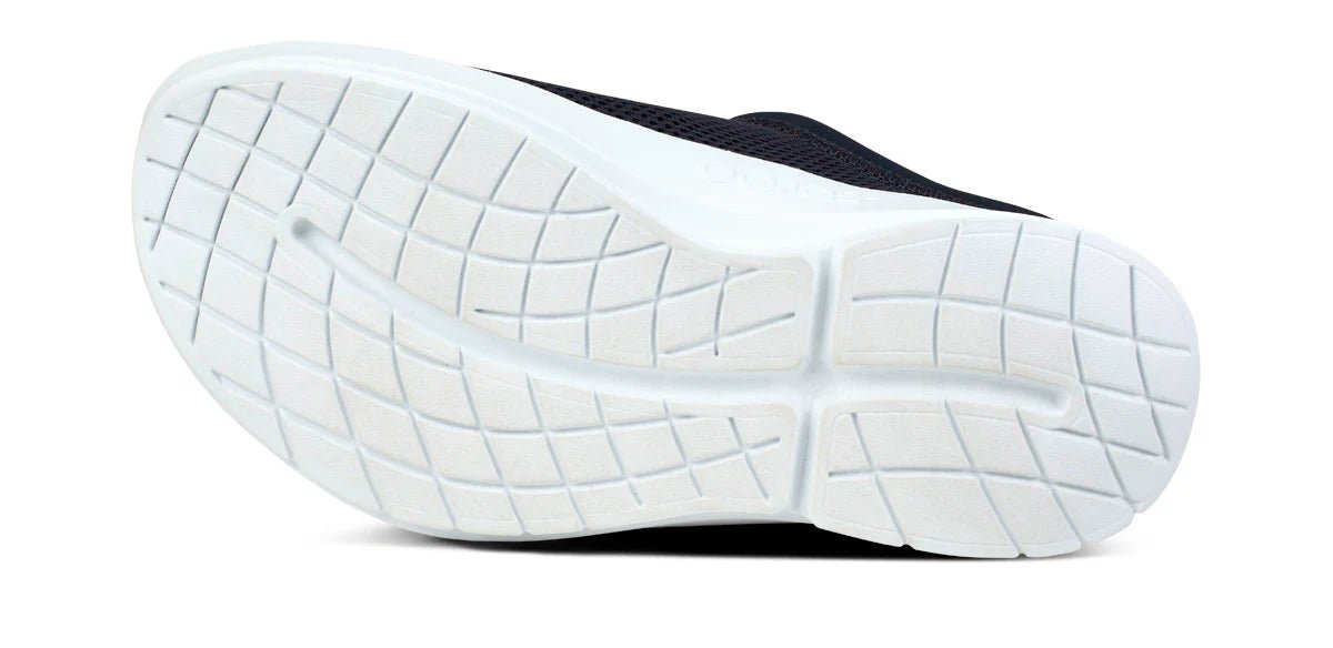 Oofos Sandals Men's OOcoozie Sport Mule - White Black - Image 7