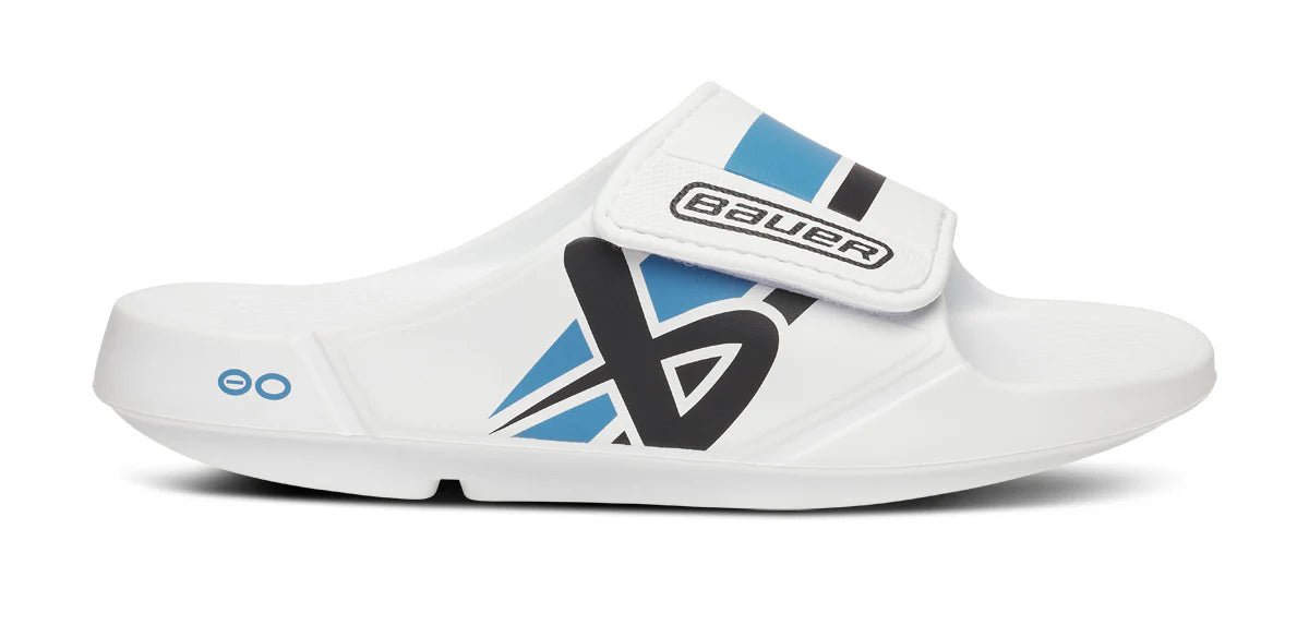 Oofos Sandals BAUER/OOFOS Men's OOahh Sport Flex Sandal – White - Image 2