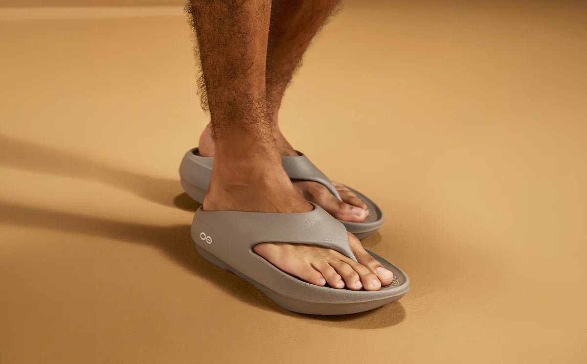 Oofos Sandals Men's OOriginal PLUS Sandal - Driftwood - Image 9