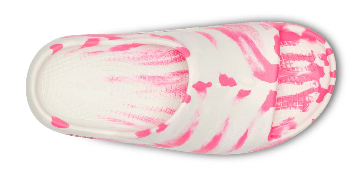 Oofos Sandals Women's Limited Edition OOahh PLUS Slide Sandal - Project Pink - Image 6