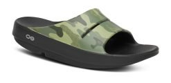 Oofos Sandals Men's OOahh Sport Slide Sandal - Green Camo