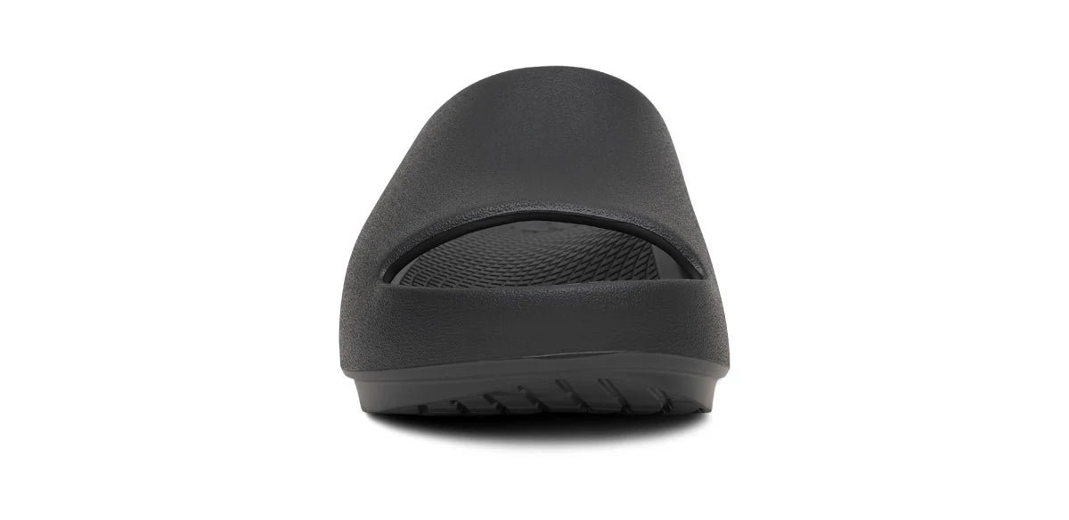 Oofos Sandals Men's OOahh PLUS Slide Sandal - Black - Image 4