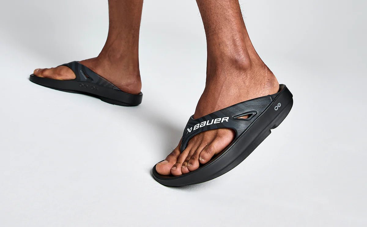 Oofos Sandals BAUER/OOFOS Men's OOriginal Sport Sandal – Black Asphalt - Image 9
