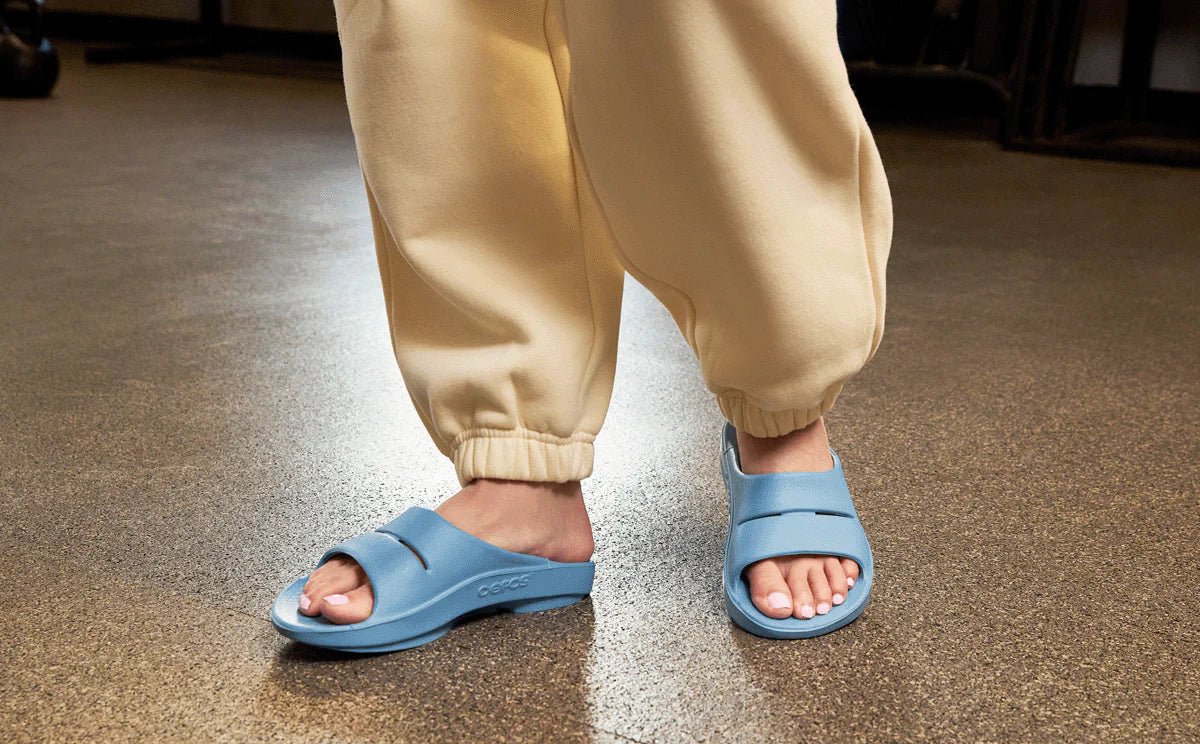 Oofos Sandals Women's OOahh Slide Sandal - Ocean Blue - Image 8